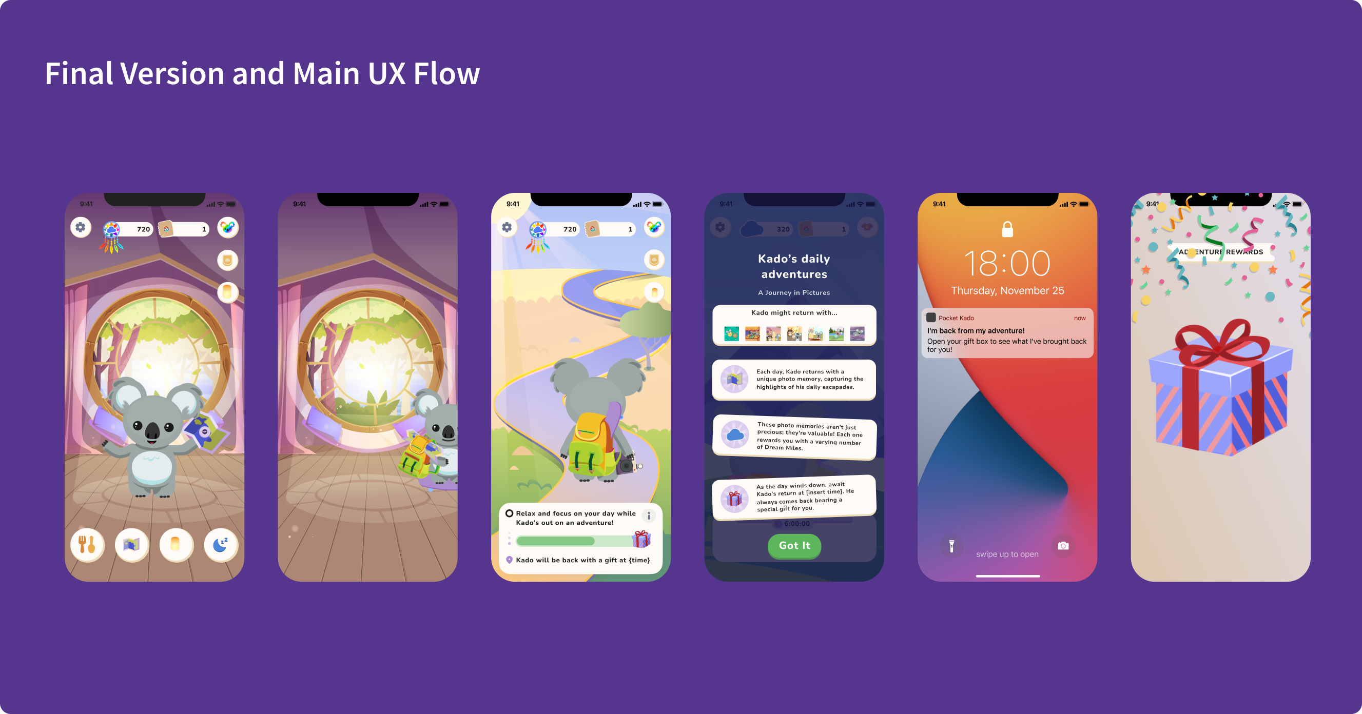 Final version and main UX flow